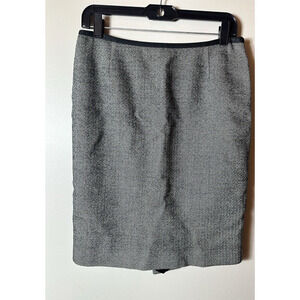 Salvatore Ferragamo Skirt Womens 8 Gray Wool Pencil Academia Corpcore Preppy 42